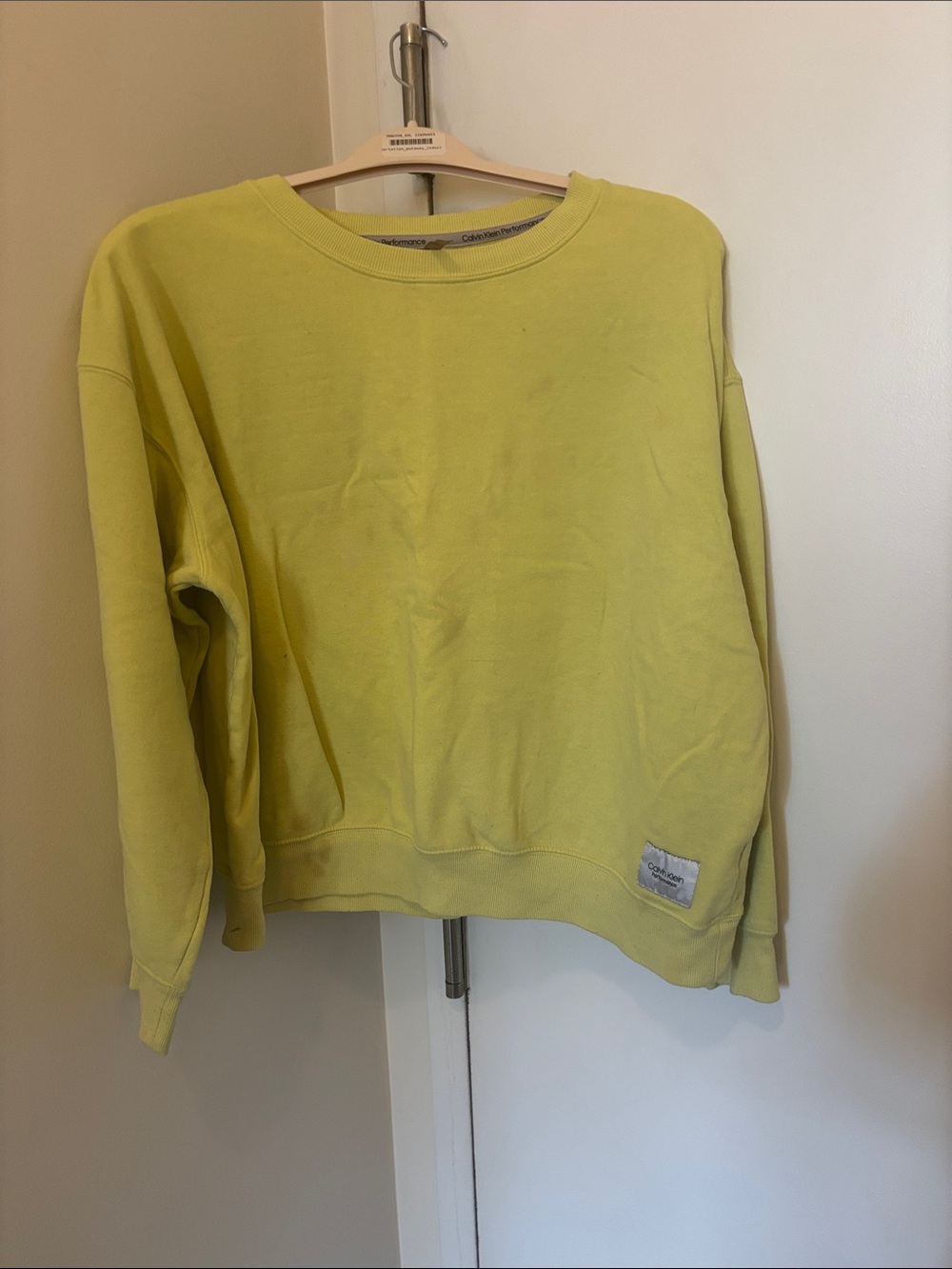 Calvin Klein Yellow Crewneck Sweatshirt
